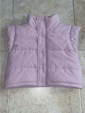 For Love & Lemons size M Cropped Vest (pastel lavender/light purple color)